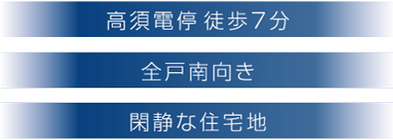 高須電停徒歩7分,全戸南向き,閑静な住宅地